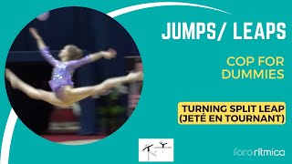 JUMPS in Rhythmic Gymnastics Turning Split Leap Jeté en tournant [upl. by Anele]