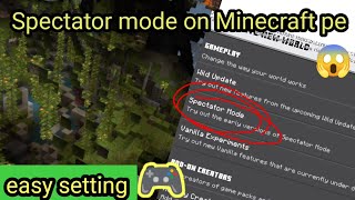 How to get spectator mode in Minecraft pebedrock edition 👍😁 [upl. by Katti]