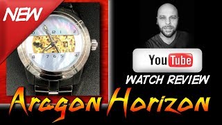 ARAGON Horizon 42 Skeleton Automatic Watch Review A125BLU [upl. by Eninaj]