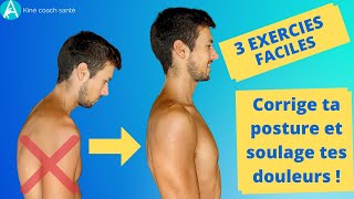 Comment corriger sa posture  La tête qui part en avant 3 exercices faciles [upl. by Euv]