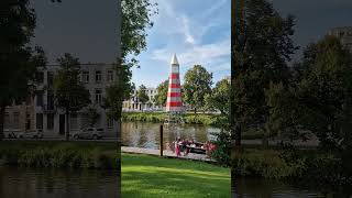 Lighthouse in canal Breda TravelwithHugoF breda netherlands Lighthouse [upl. by Emolas]