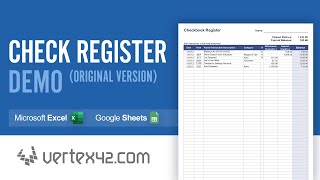 Check Register Template Demo [upl. by Stephen]