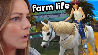 horses are so much fun  the sims 4 living the farm life [upl. by Loesceke]