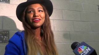 Miss Israel Visits the Philadelphia 76ers [upl. by Nauqes]