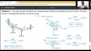 Problem on Lamis theorem in equilibrium system of coplanar forces [upl. by Annaj3]