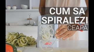 Cum sa Spiralezi Ceapa  cu Spiralatorul de Legume WonderEsque [upl. by Aitret]