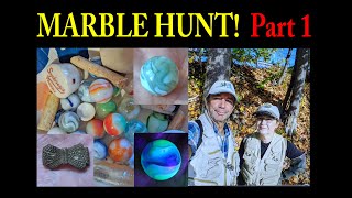 MARBLE HUNT PART 1 MUDLARKING MARBLES  amp MORE IN OUR LOCAL RIVER MASS RIVER PICKERS [upl. by Yona]