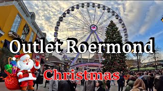 Designer Outlet Roermond in Christmas Time Netherlands 4K Video [upl. by Jervis896]