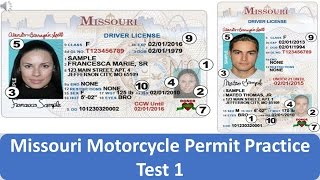 Missouri Motorcycle Permit Practice Test 1 [upl. by Eaner]