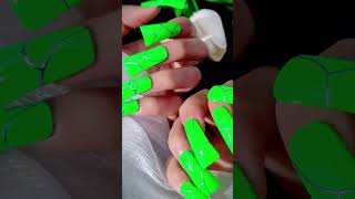 Step into the spotlight with short nails in bright neon colors  Nail art  nail Design [upl. by Adnale203]