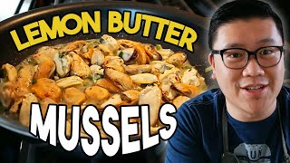 How To Make LEMON BUTTER MUSSELS With Garlic [upl. by Duck]