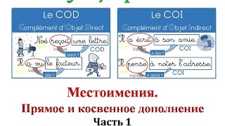 Уроки французского 63 COD \ COI  Местоимения Прямое и косвенное дополнение 1 [upl. by Gaulin99]