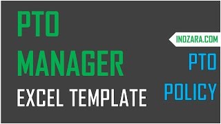 How to set PTO Policy for employees in PTO Manager Excel Template [upl. by Analiese]