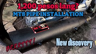 MT8 PIPE INSTALLATION  SUZUKI SMASH 115  MOTORSTUDIO [upl. by Anelav]