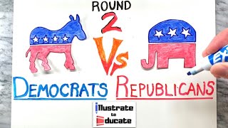 2024 Democrats VS Republicans Round 2  What is the difference between Democrats and Republicans [upl. by Schroer]