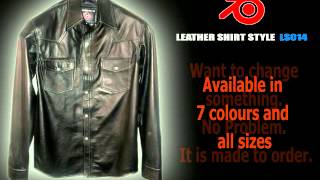 Leather Shirt Style LS014 [upl. by Ahsimit922]