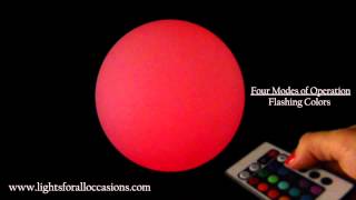 Lighted Rainbow Color Changing Orb Remote Control RechargeableMultiFunctionDemo [upl. by Karole]