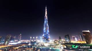 Burj Khalifa Led Lightshow 2021  Creative Direction Animationamp 3D Design by Rampages Production [upl. by Elish]