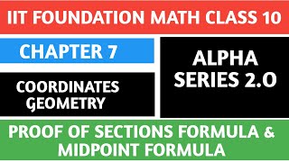 iit foundation math class 10 Ch 7 Coordination geometry [upl. by Asabi95]