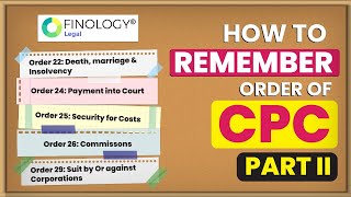 Tricks amp Techniques to Remember Orders of CPC  Learn CPC quickly  Orders of Civil Procedure Code [upl. by Yllen372]