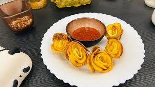 Flower Potato Chips Recipe  Rose Style  Quick Snacks at Home [upl. by Dominy]