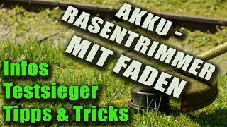 Akku Rasentrimmer mit Faden  Infos Tipps und Testsieger  AkkuRasenTrimmerTestsde [upl. by Anerol616]