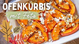 Ofenkürbis mit Feta – köstliches Kürbis Rezept im Backofen [upl. by Bricker]