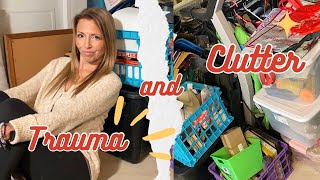 DeClutter Hoarded Basement  The Clutter amp Trauma Connection  Healing PTSD [upl. by Nyliak]