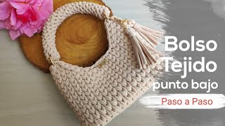 🔥Bolso Tejido a crochet Tendencia Punto centrado paso a paso [upl. by Haliak]