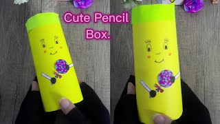 Cute Pencil Box to Make At Home❣️ [upl. by Ahseena606]