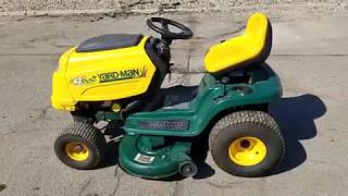 Yardman 42quot Wide Deck Riding Lawn Mower [upl. by Anaiv]