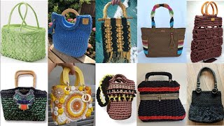 Fascinating Crochet Handle Bag  Handle Bag Super Neat  Crochet Bag For women  Boho Chic Bag [upl. by Cherye170]