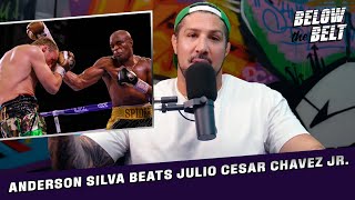 Anderson Silva Beats Julio Cesar Chavez Jr Reaction  BELOW THE BELT with Brendan Schaub [upl. by Airemahs]