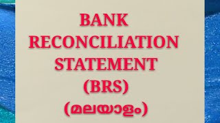 BANK RECONCILIATION STATEMENT PART 1MALAYALAM [upl. by Erda224]