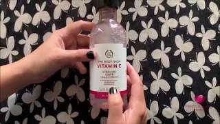 The Body Shop Vitamin E Hydrating Toner Review in English  By HealthAndBeautyStation [upl. by Iccir659]