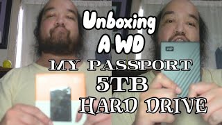 Unboxing A WD My Passport 5TB Hard Drive [upl. by Koziel]