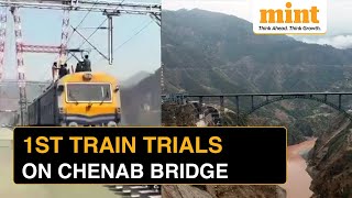 First Train Trial On Chenab Rail Bridge Successful  Why This Is A Gamechanger For JampK [upl. by Deny]