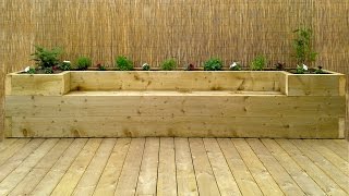 Softwood decking amp raised bed  bench [upl. by Llenod]