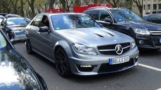 Mercedes C63 AMG Edition 507 REVS Acceleration Whellspin and more [upl. by Nivart]