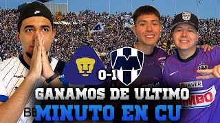 REACCIÓN  PUMAS vs MONTERREY  JORNADA 13 [upl. by Child]