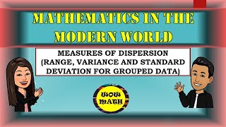 MEASURES OF VARIATION RANGE VARIANCE AND STANDARD DEVIATION FOR GROUPED DATA [upl. by Samal]