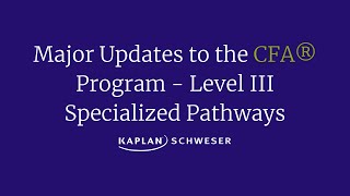 What are CFA® Level III specialized pathways [upl. by Hama]