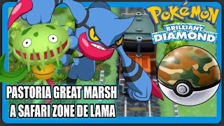 POKÉMON BRILLIANT DIAMOND ➖PASTORIA GREAT MARSH – A SAFARI ZONE DE LAMA‼🇧🇷PoᖇƬuǤuês🅓🅔🅣🅞🅝🅐🅓🅞💯 [upl. by Zurn]