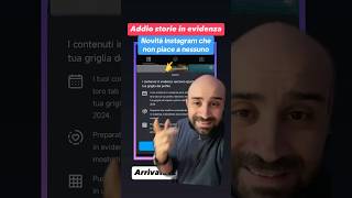 Nuovo aggiornamento Instagram storie in evidenza sul feed [upl. by Noskcire]