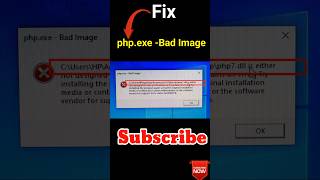 How to fix phpexebad image easily shorts shortsfeed shortsviral shortsvideo shortfeed [upl. by Anneehs]