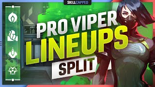 The BEST PRO VIPER LINEUPS SPOTS amp SETUPS for SPLIT  Valorant Guide Tips and Tricks [upl. by Auburn]