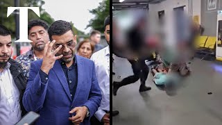 Lawyer condemns brutality after video of violent arrest at Manchester Airport [upl. by Maggee251]