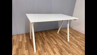 How to Assemble Ikea Trotten Desk  Step by Step Trotten Table Assembly [upl. by Knorring]