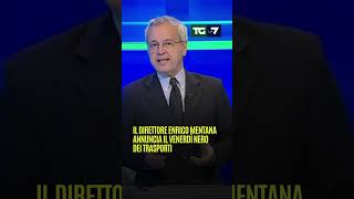 Il direttore Enrico Mentana annuncia il venerdì nero dei trasporti [upl. by Pedersen]