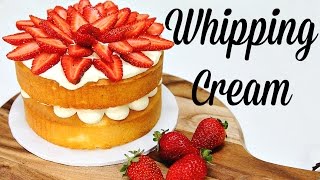 Stabilized Whipping Cream Recipe  CAKE STYLE [upl. by Esbenshade]